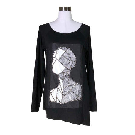 Unisex Dqmane - Trikotaažist tuunika, suurus 34 - Must ()