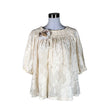 Unisex Minna - Lühikeste käistega pluus, suurus 38 - Beige ()