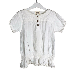 Unisex Kite - Lühikeste käistega pluus, suurus 122 - 128 - Valge (1)