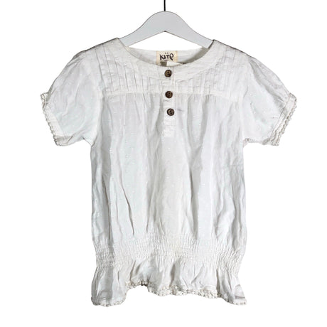 Unisex Kite - Lühikeste käistega pluus, suurus 122 - 128 - Valge ()