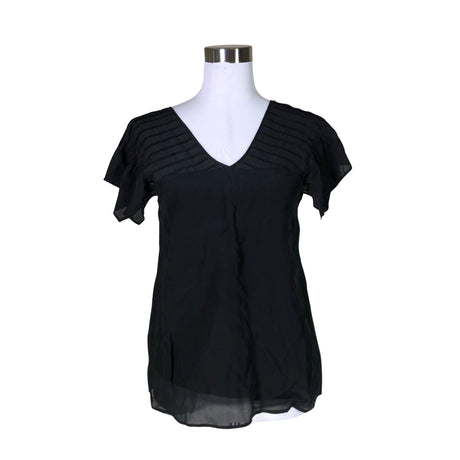 Unisex Massimo Dutti - Lühikeste käistega pluus, suurus 36 - Must ()