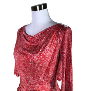 Unisex Saloni - Trikotaažist kleit, suurus 34 - Punane (3)