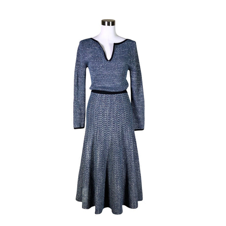 Unisex The Fold London - Kootud kleit, suurus 38 - Sinine ()