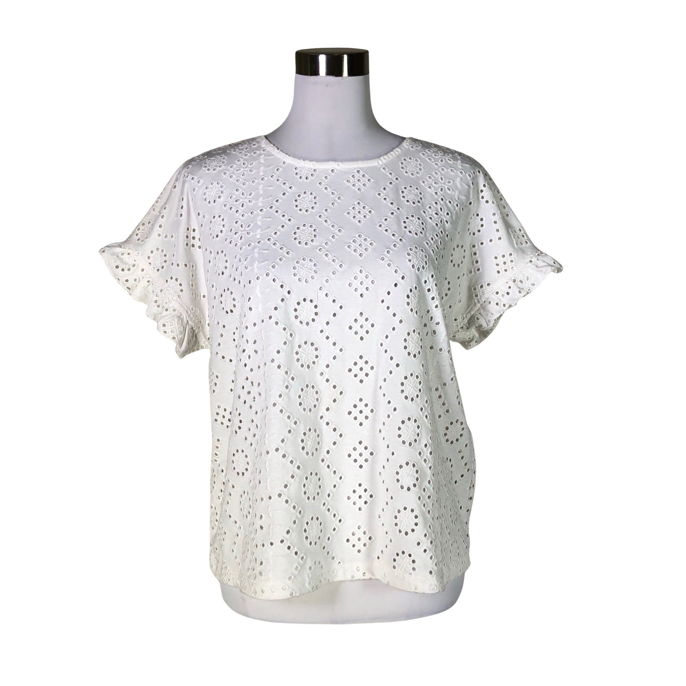Unisex Cut & Pret - Lühikeste käistega pluus, suurus 36 - Valge (1)