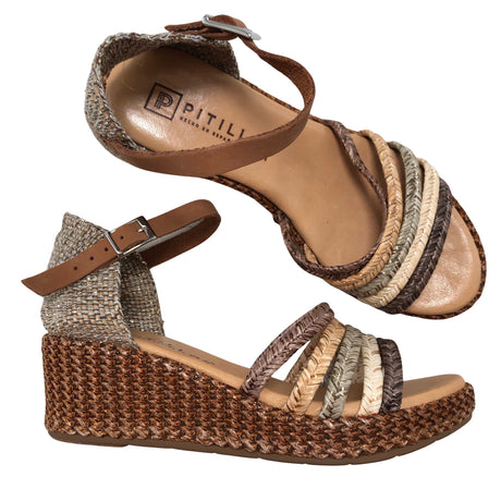 Unisex Pitillos - Kiilkontsaga rihmikud, suurus 39 - Pruun ()