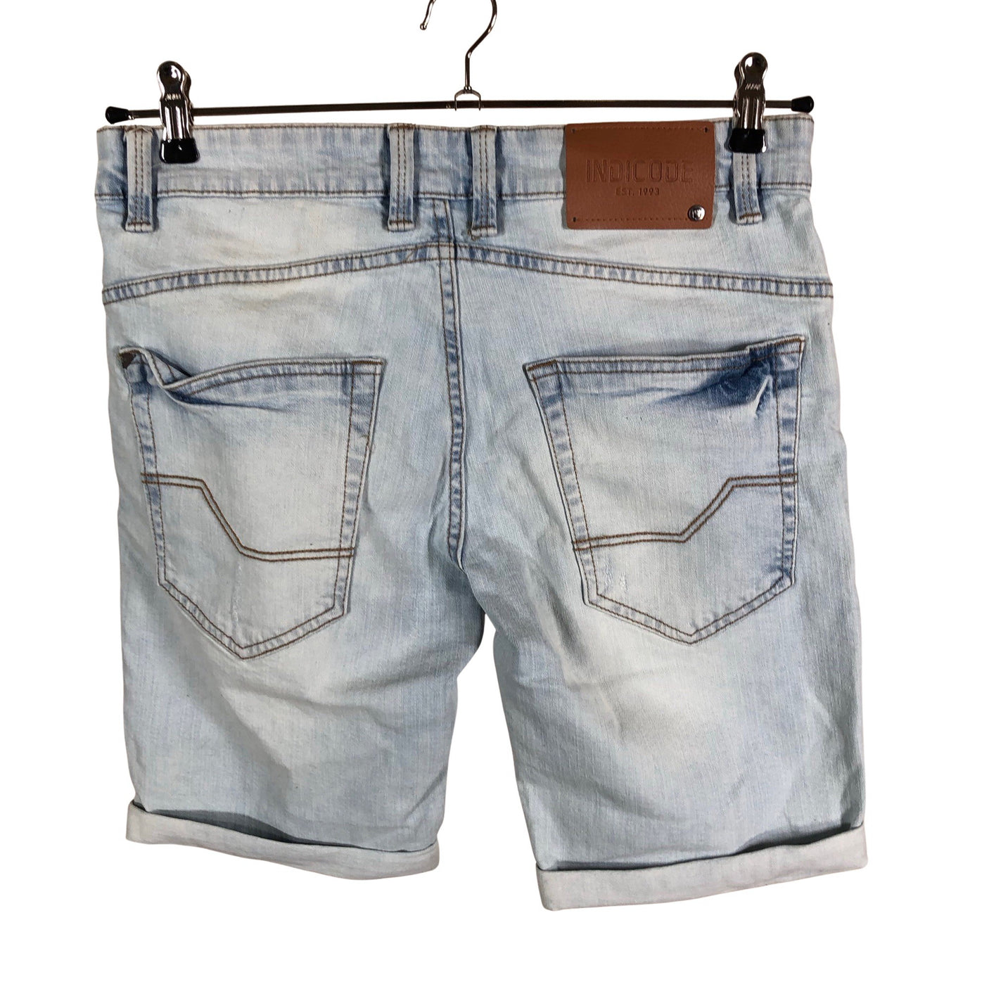 Unisex Indicode - Teksast lühikesed püksid, suurus M - Helesinine (2)