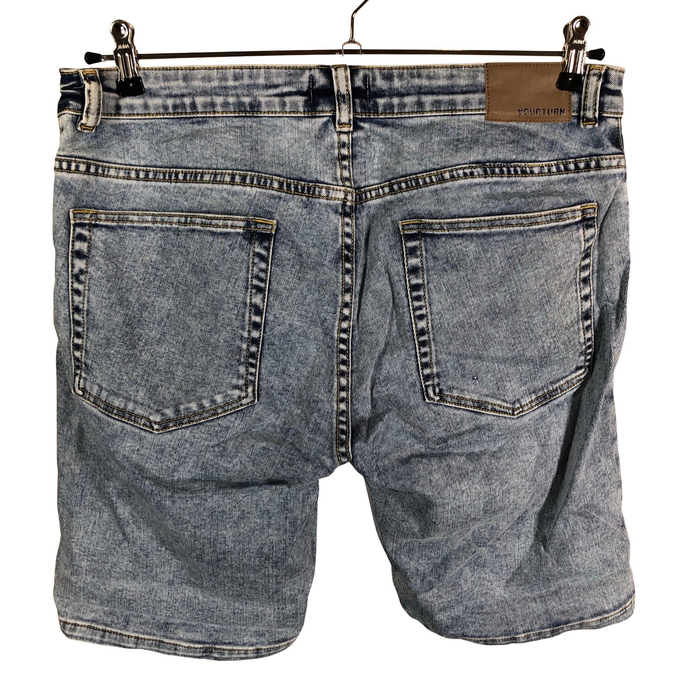 Unisex Yourturn - Teksast lühikesed püksid, suurus W32 - Sinine (2)