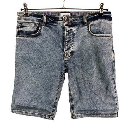 Unisex Yourturn - Teksast lühikesed püksid, suurus W32 - Sinine ()