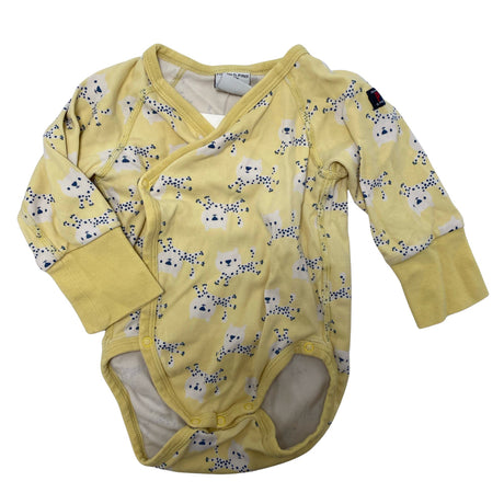 Unisex Polarn O. Pyret - Bodi, suurus 56 - 62 - Kollane ()