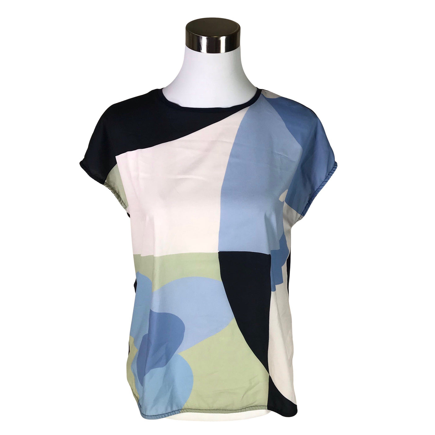Unisex Opus - Lühikeste käistega pluus, suurus 38 - Sinine (1)