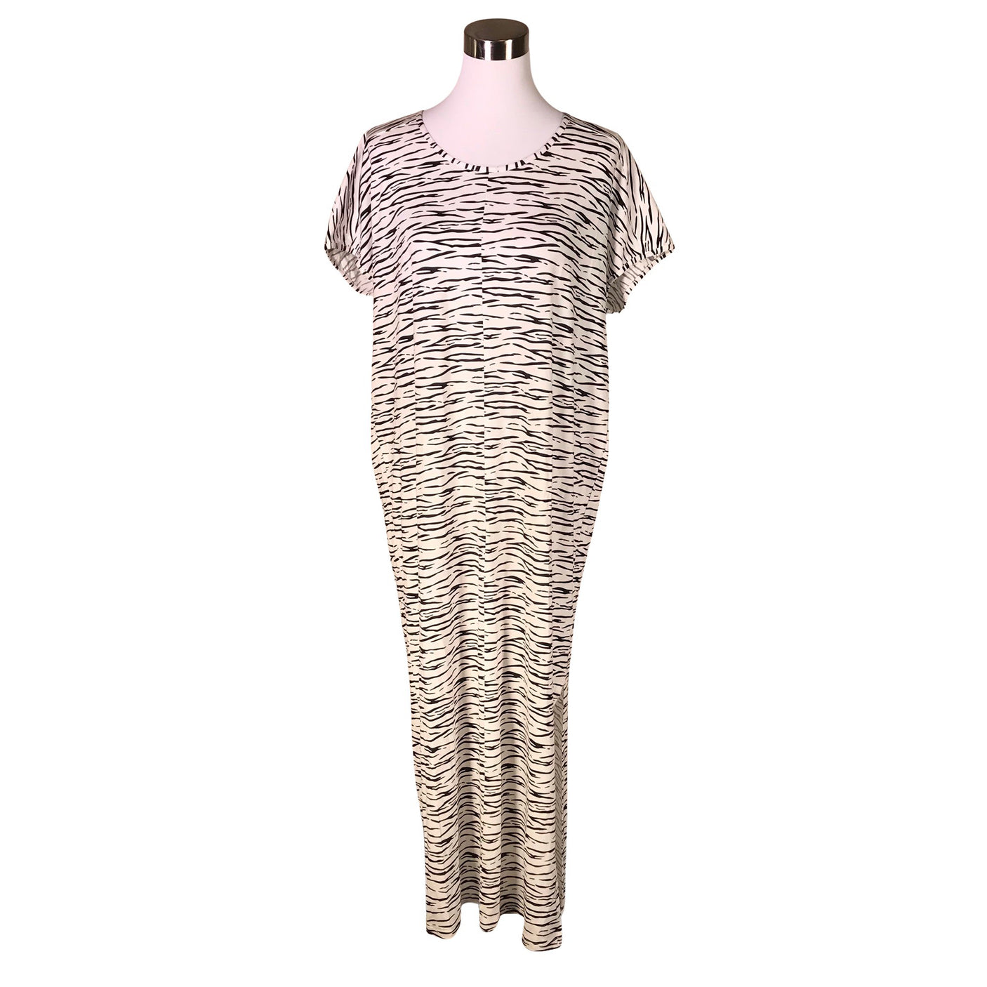 Unisex House of Lola - Trikotaažist kleit, suurus 40 - Valge (1)