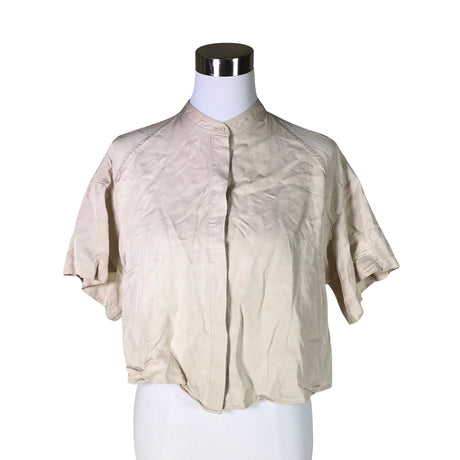 Unisex Filippa K. - Lühikeste käistega pluus, suurus 36 - Beige ()