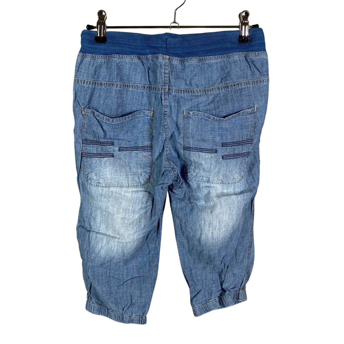 Unisex Polarn O. Pyret - Teksast poolpikad püksid, suurus 128 - 134 - Sinine (2)
