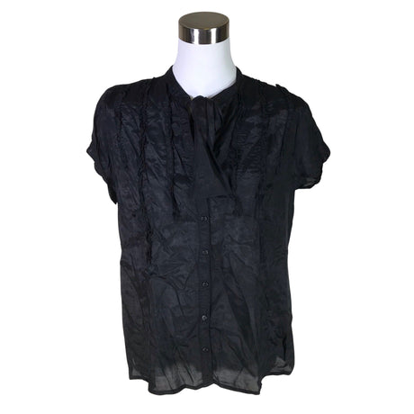 Unisex Jackpot - Lühikeste käistega pluus, suurus 38 - Must ()