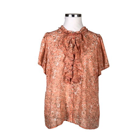 Unisex Cream - Lühikeste käistega pluus, suurus 46 - Oranž ()