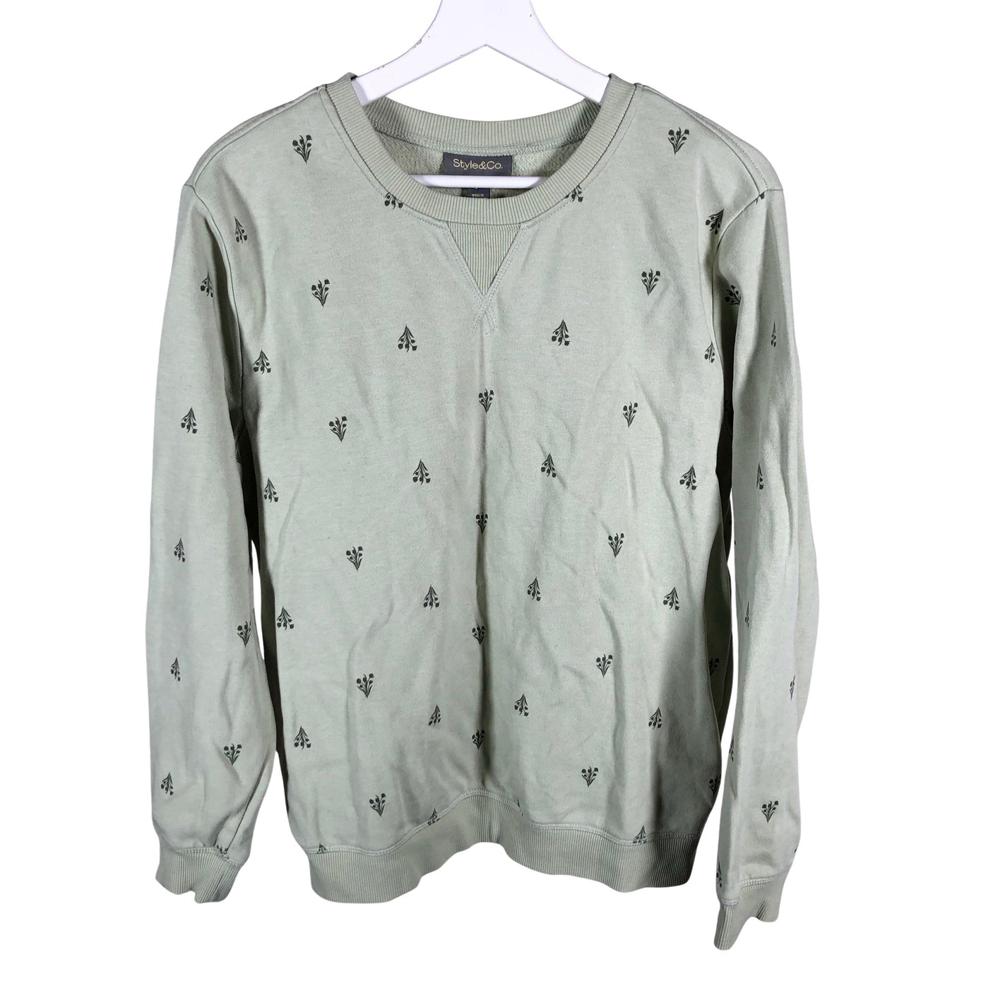 Unisex Style & Co - Dressikangast pluus, suurus 38 - Roheline (1)