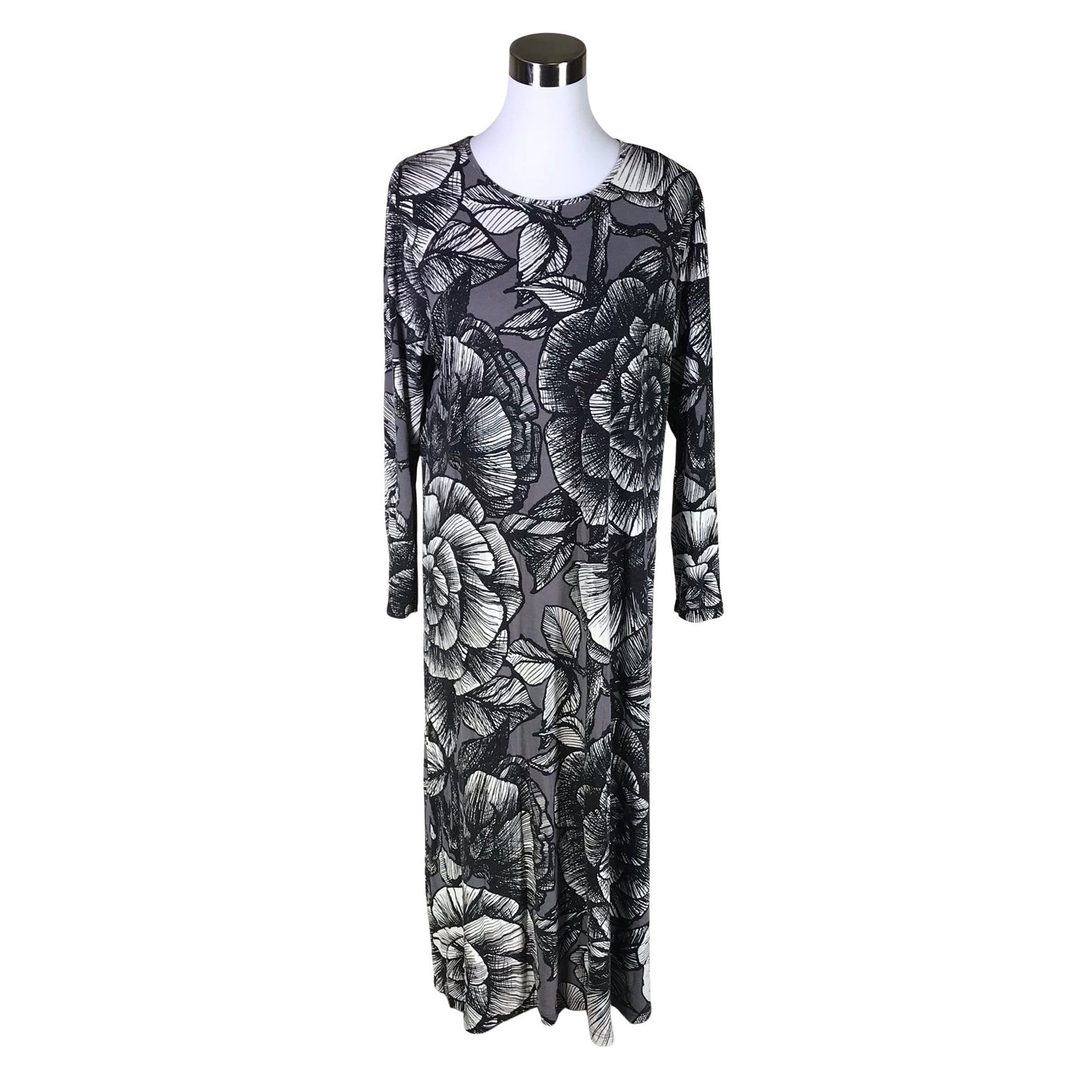 Unisex Nanso - Trikotaažist kleit, suurus 40 - Hall (1)