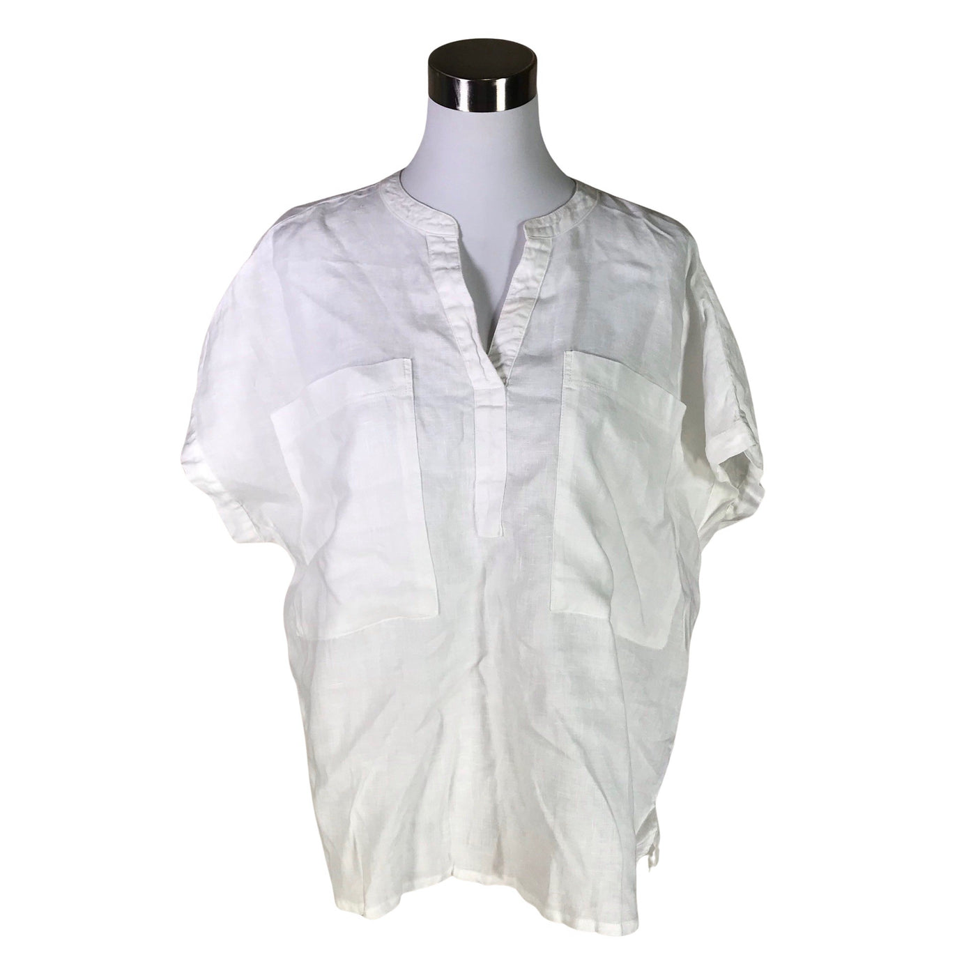 Unisex Nanso - Lühikeste käistega pluus, suurus 40 - Valge (1)