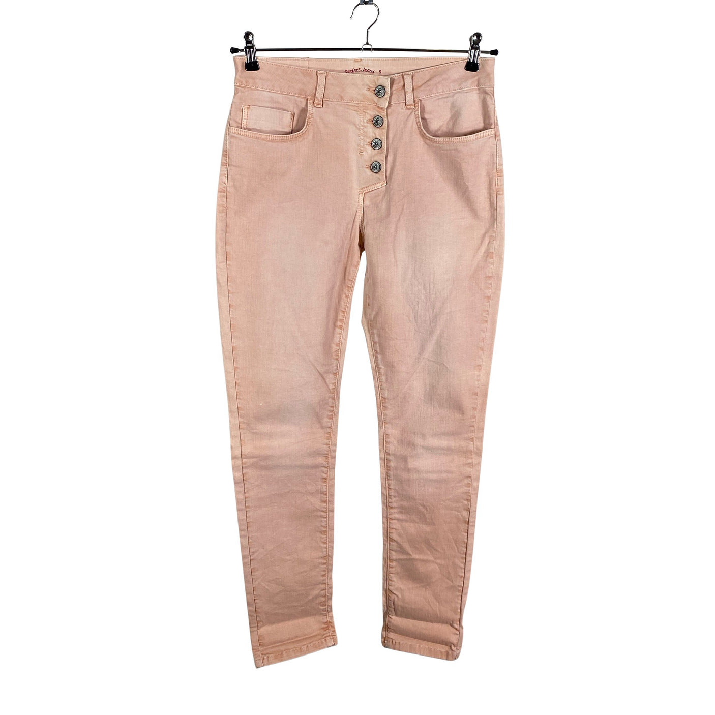 Unisex Perfect Jeans - Teksad, suurus 36 - Heleroosa (1)