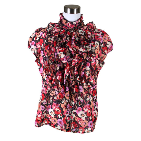 Unisex Saint Tropez - Lühikeste käistega pluus, suurus 40 - Punane ()