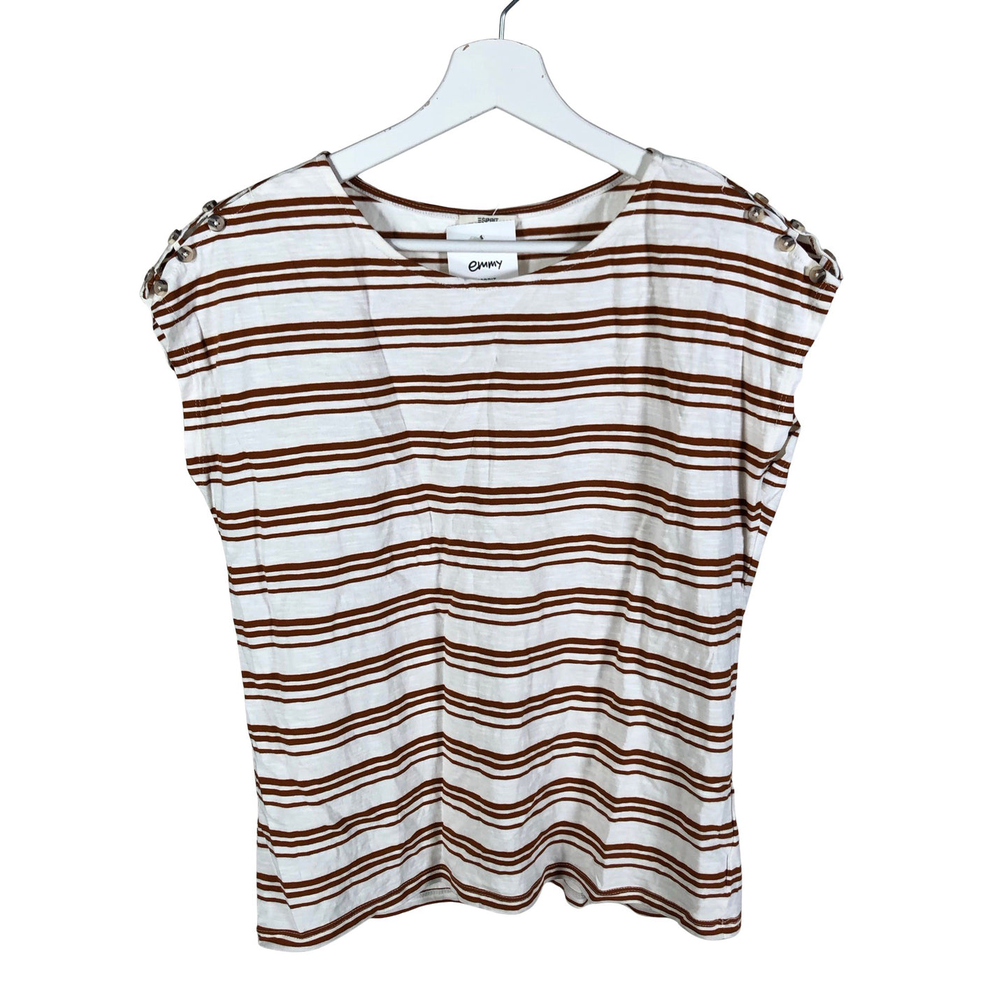Unisex Esprit - Trikotaažist topp, suurus 36 - Valge (1)