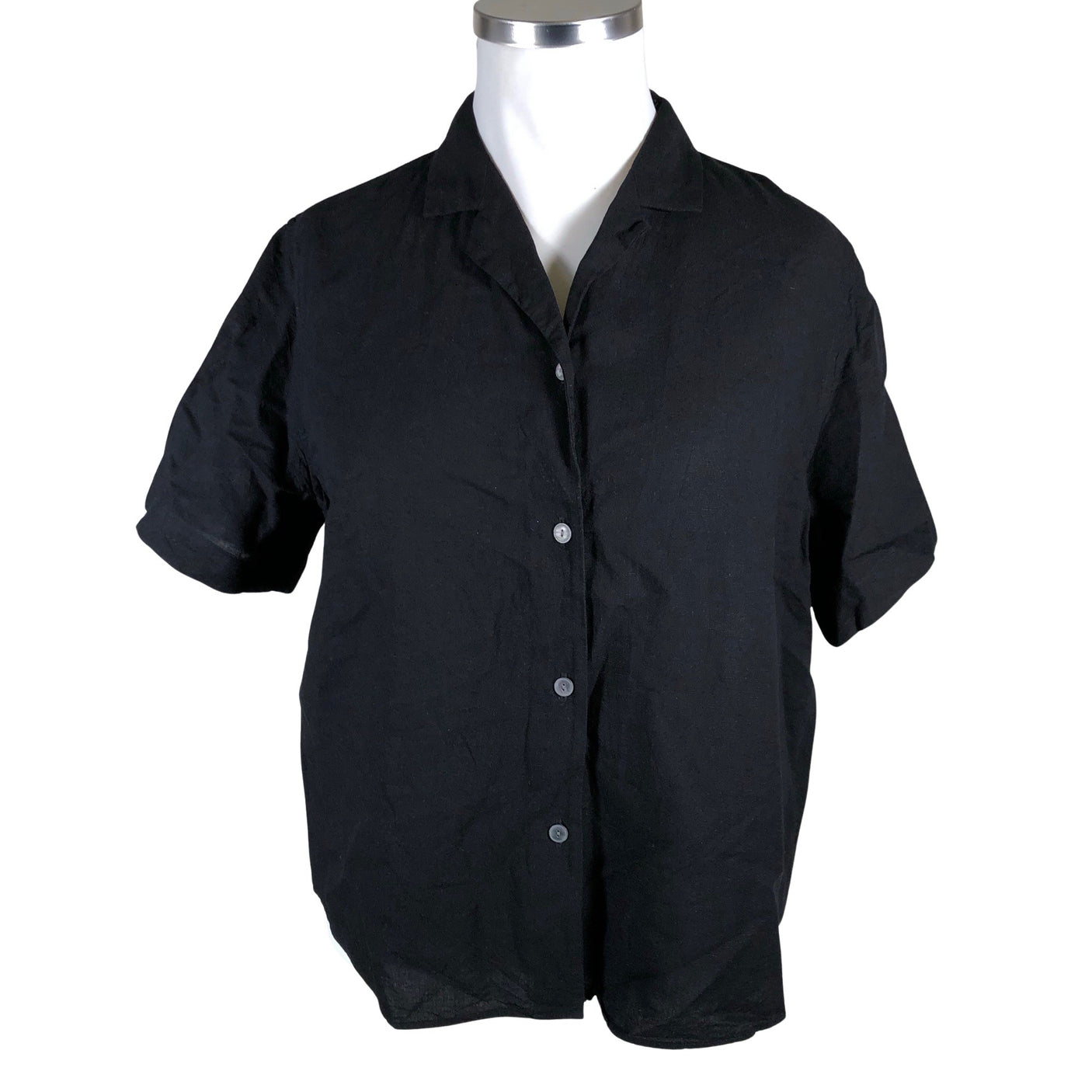 Unisex Uniqlo - Lühikeste käistega pluus, suurus 42 - Must (1)