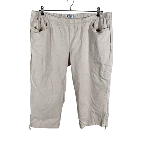 Unisex Zhenzi - Teksast poolpikad püksid, suurus 50 - Beige ()