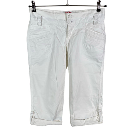 Unisex Guess - Mittevenivad poolpikad püksid, suurus W27 - Looduslik valge ()