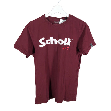 Unisex Schott NYC - T-särk, suurus M - Veinipunane ()