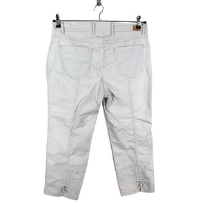 Unisex Toni - Mittevenivad poolpikad püksid, suurus 40 - Beige (2)