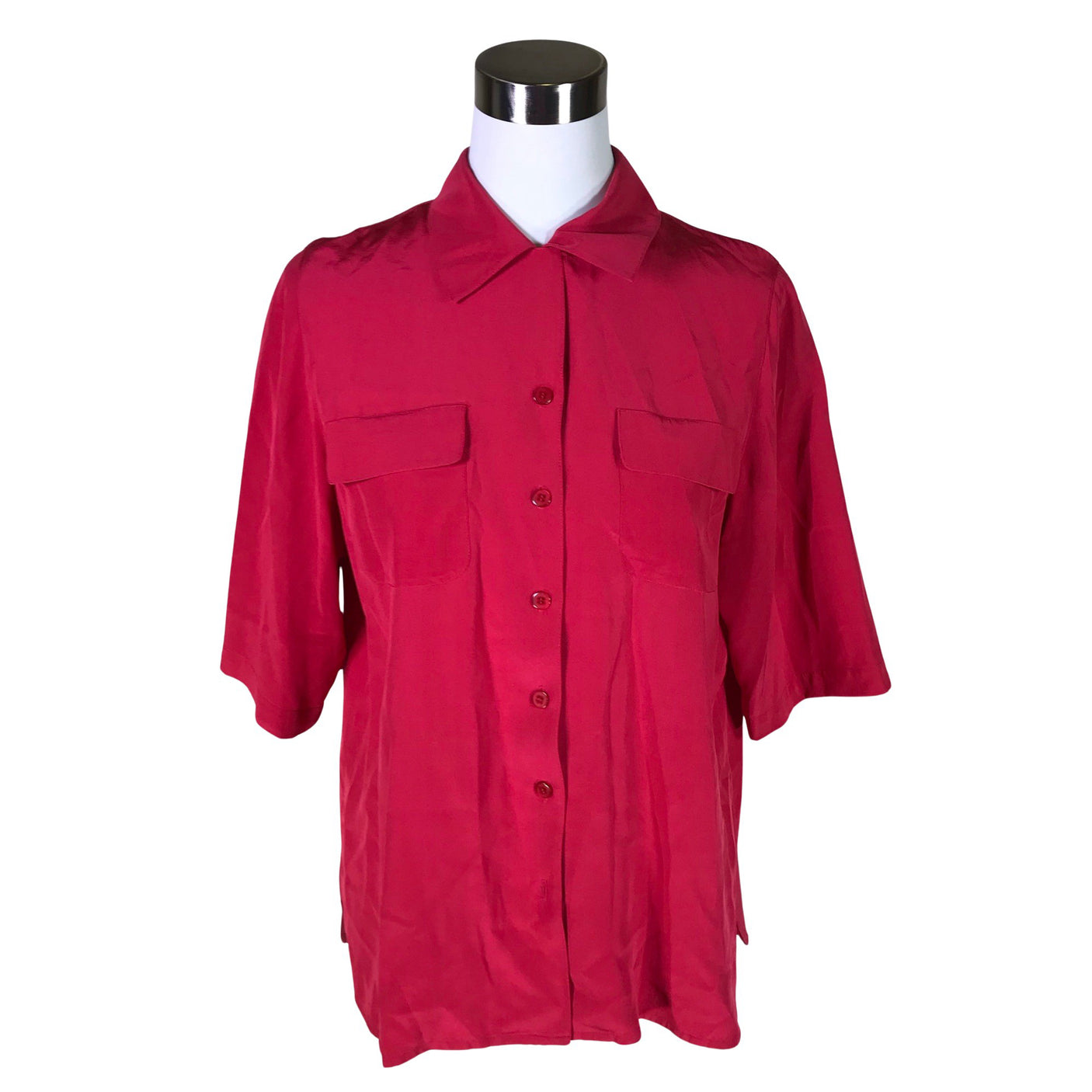 Unisex Elton - Lühikeste käistega pluus, suurus 38 - Veinipunane (1)