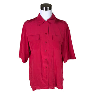 Unisex Elton - Lühikeste käistega pluus, suurus 38 - Veinipunane (1)