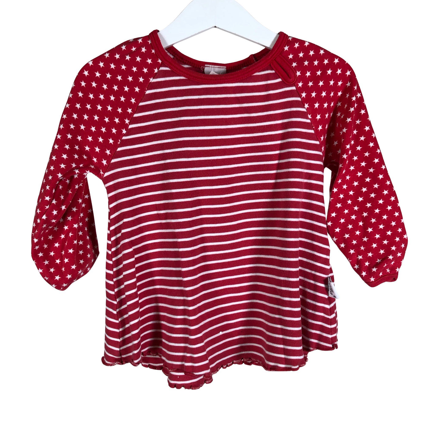 Unisex PaaPii - Trikotaažist pluus, suurus 86 - 92 - Punane (1)