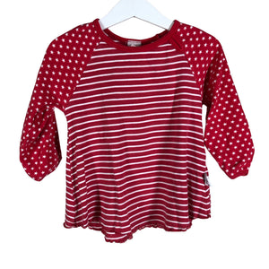 Unisex PaaPii - Trikotaažist pluus, suurus 86 - 92 - Punane (1)