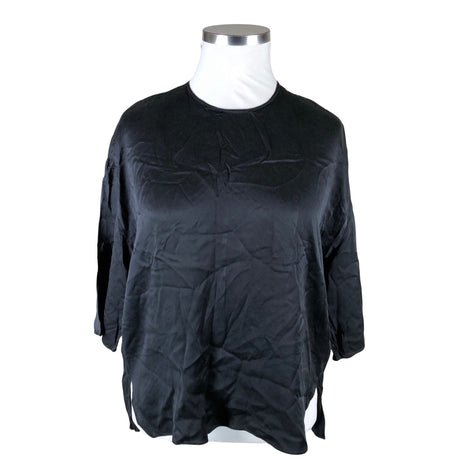 Unisex Vince. - Lühikeste käistega pluus, suurus 42 - Must ()