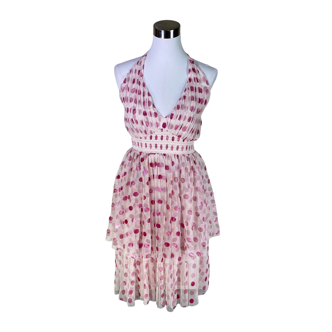 Unisex Lace & Beads - Õhuke kleit, suurus 36 - Heleroosa (1)