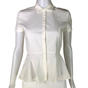 Unisex Hugo Boss - Lühikeste käistega pluus, suurus 32 - Looduslik valge (1)