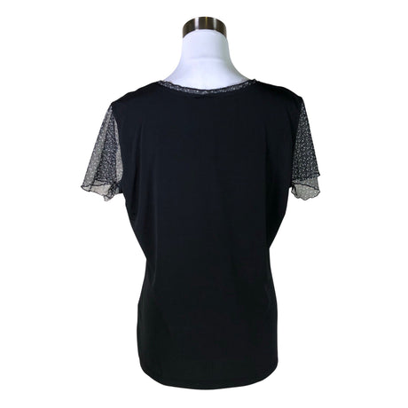 Unisex Voglia - Lühikeste käistega pluus, suurus 40 - Must (2)