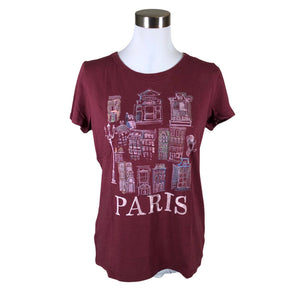 Unisex Esprit - T-särk, suurus 38 - Veinipunane (1)