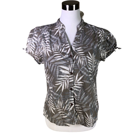 Unisex Philip Russel - Lühikeste käistega pluus, suurus 40 - Hall ()