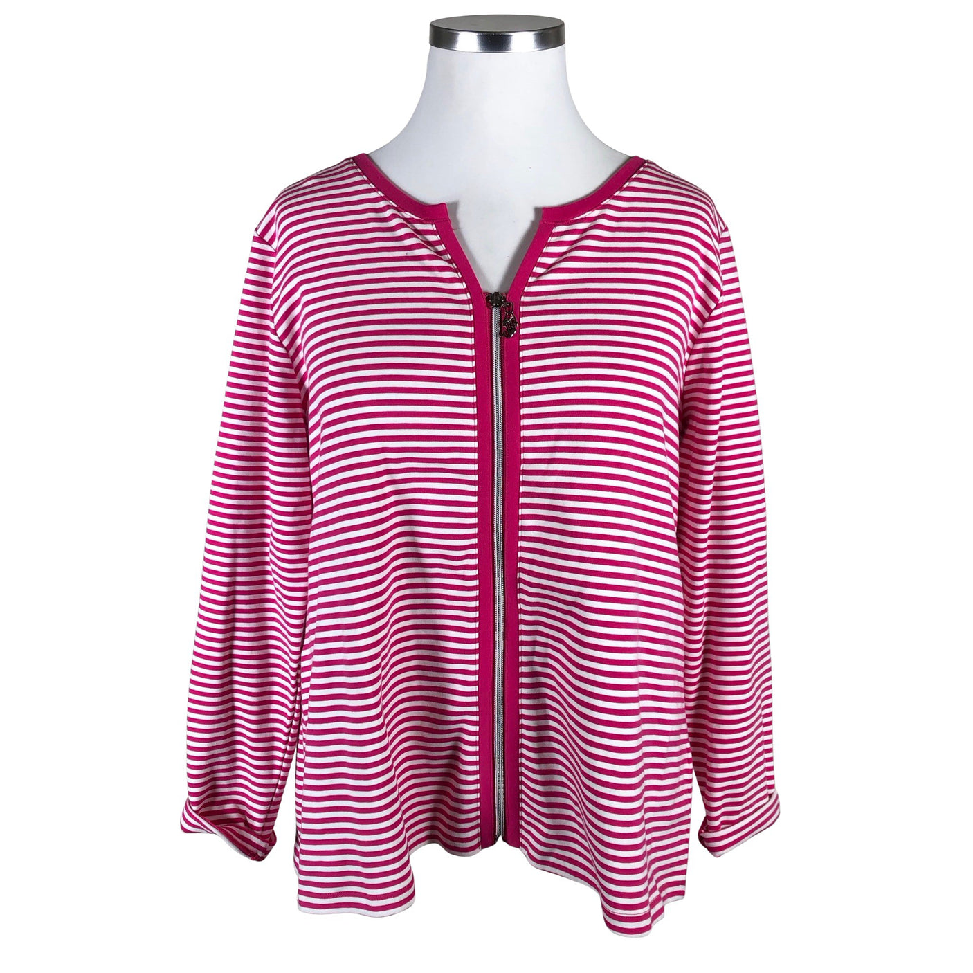 Unisex Ulla Popken - Trikotaažist pluus, suurus 46 - Roosa (1)