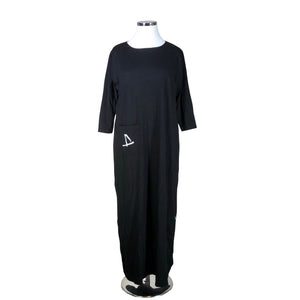Unisex KIVIkivi - Trikotaažist kleit, suurus 44 - Must (1)