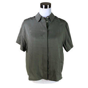 Unisex Samsoe&Samsoe - Lühikeste käistega pluus, suurus 38 - Roheline (1)