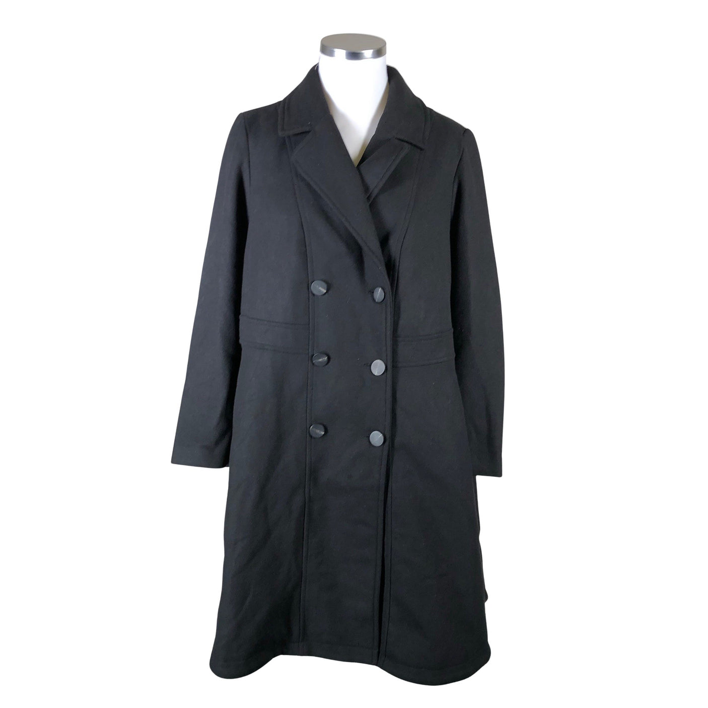Unisex Zizzi - Villane mantel, suurus 50 - Must (1)