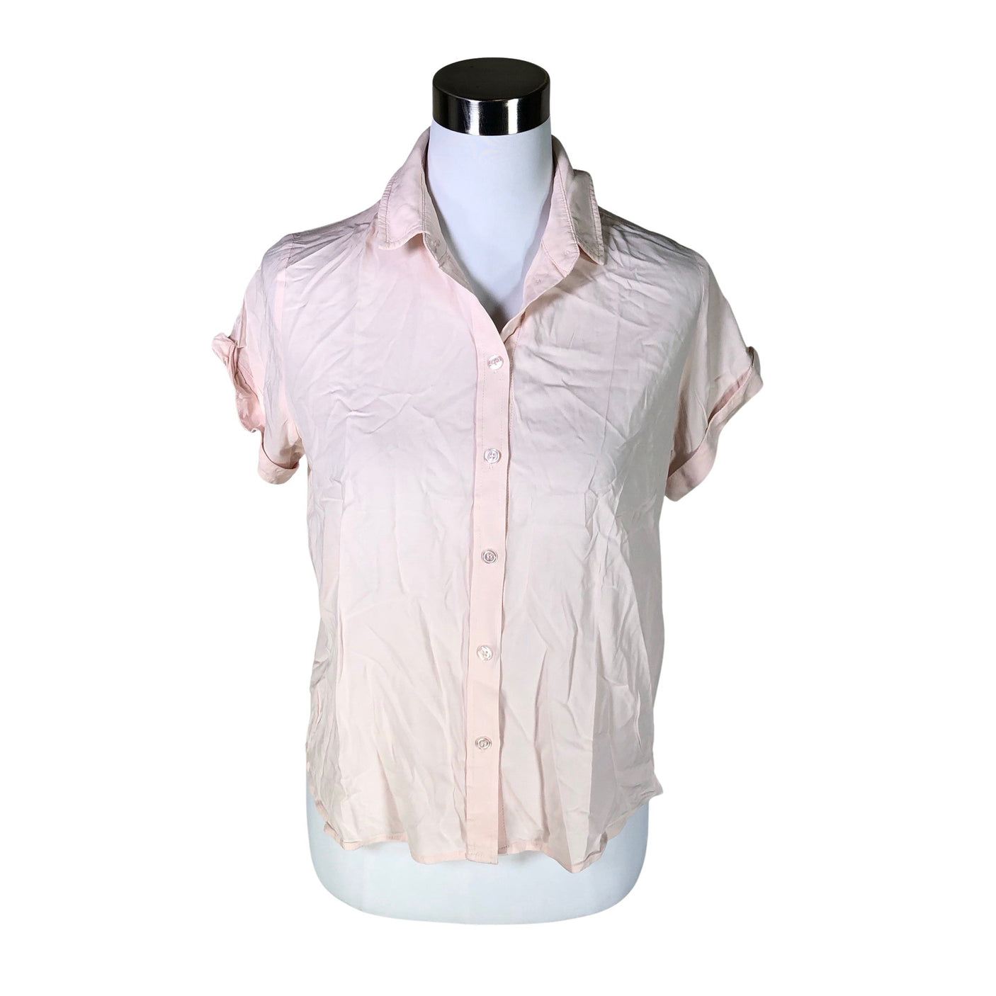 Unisex Samsoe&Samsoe - Lühikeste käistega pluus, suurus 34 - Heleroosa (1)