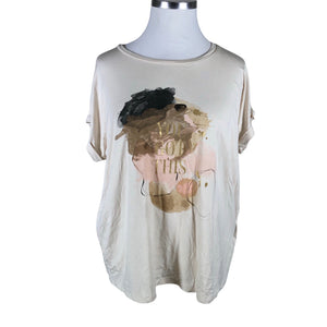 Unisex Soyaconcept - T-särk, suurus 46 - Beige (1)