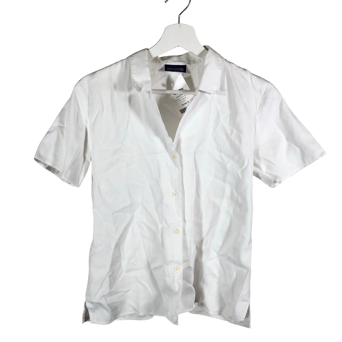 Unisex Etcetera - Lühikeste käistega pluus, suurus 40 - Valge (1)