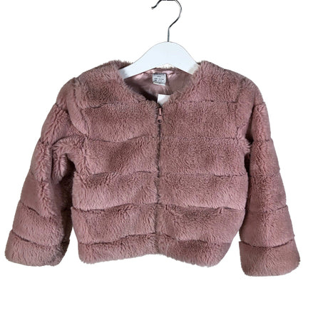 Unisex Lindex - Kunstkarusnahast mantel, suurus 98 - 104 - Heleroosa ()