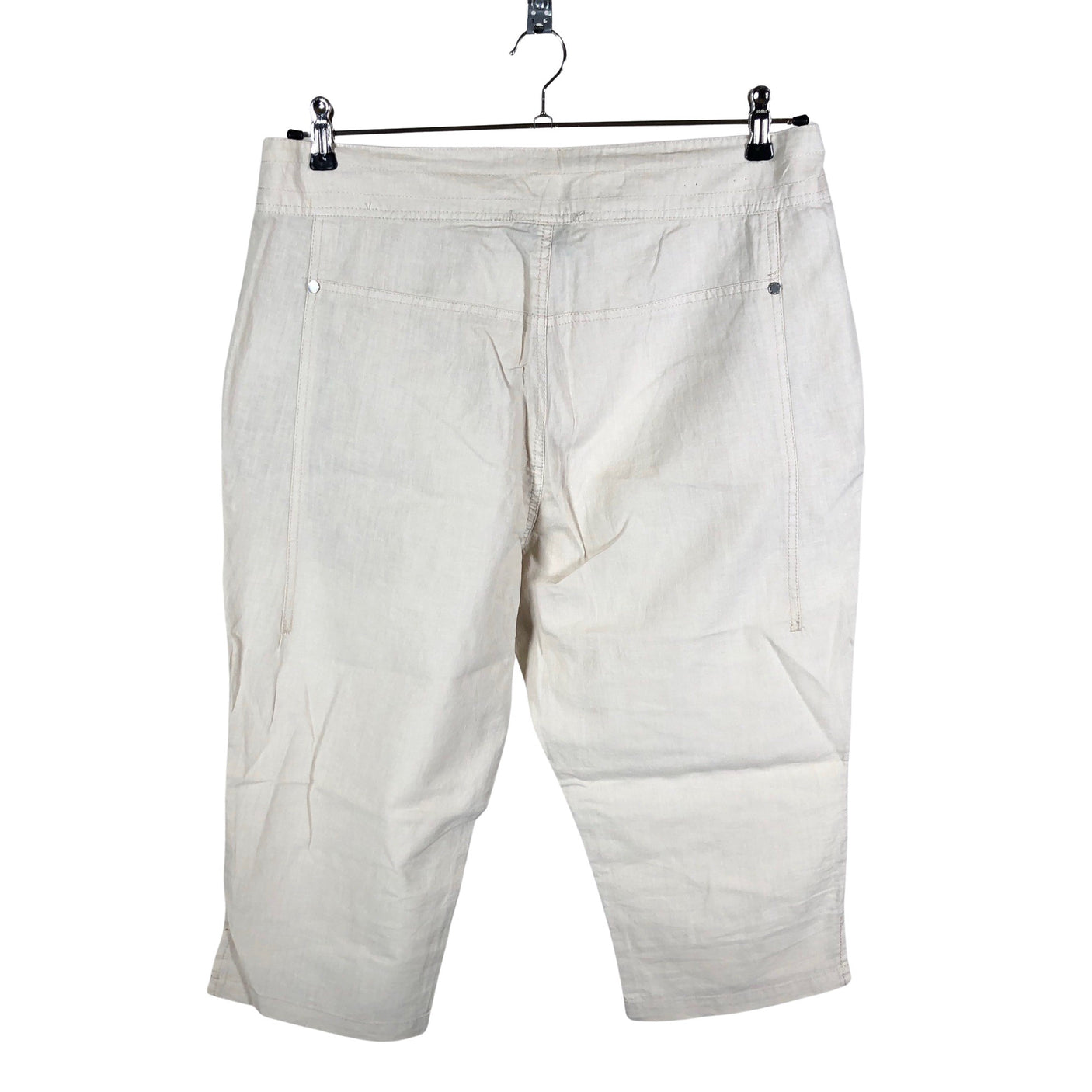 Unisex Luhta - Mittevenivad poolpikad püksid, suurus 44 - Beige (2)
