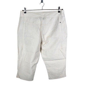 Unisex Luhta - Mittevenivad poolpikad püksid, suurus 44 - Beige (2)